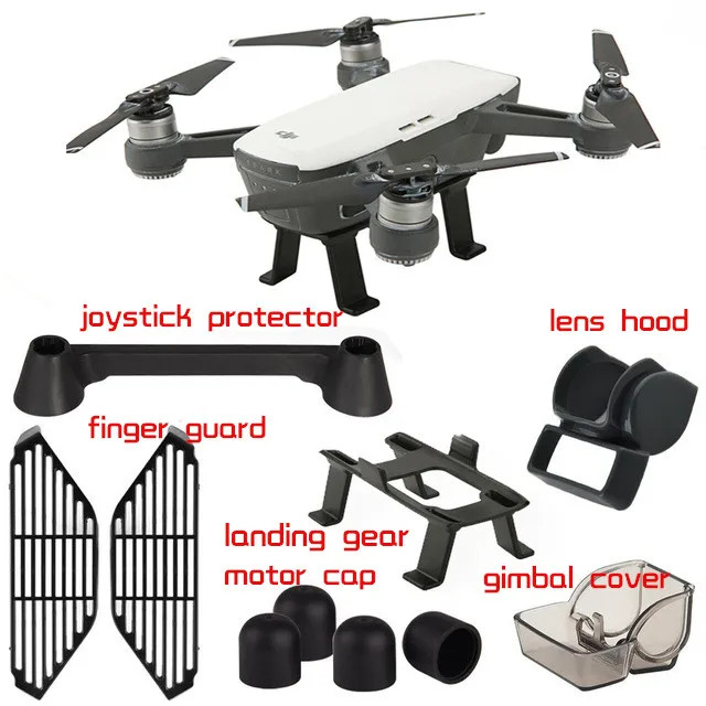 6-Pack-Accessory-Kits-for-Dji-Spark-Lens-Hood-Sunshade-Landing-Gear-Gimbal-Guard-Silica-Gel.jpg_640x640
