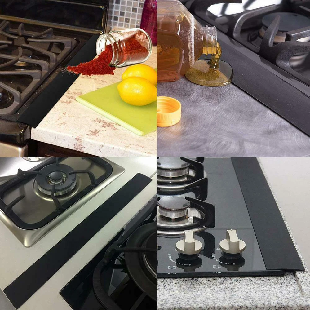 Silicone Stove Counter Gap Cover Guard Spill Seal Slit Filler