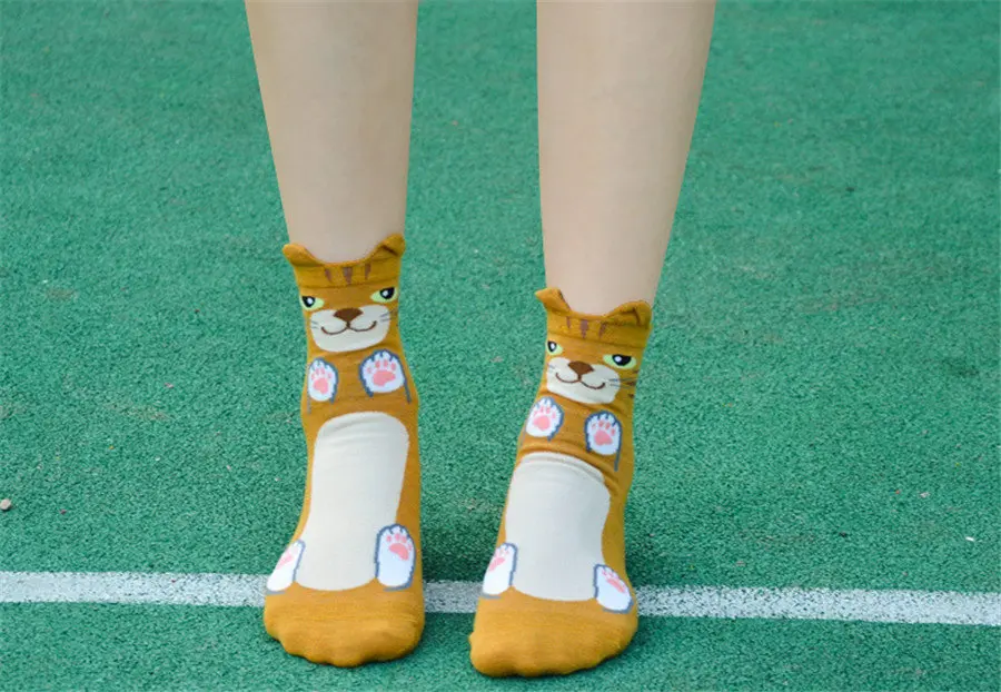 Милые женские носки с собаками милые носки с героями мультфильмов в южнокорейском стиле, модные хлопковые носки со смешным рисунком