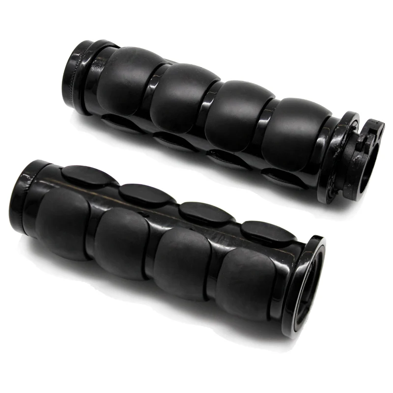 Nuoxintr 25mm Motorcycle Chrome Black Sharp Handle Bar Hand Grips for Harley Honda Shadow VT VTX1300 1800 Yamaha Suzuki Kawasaki
