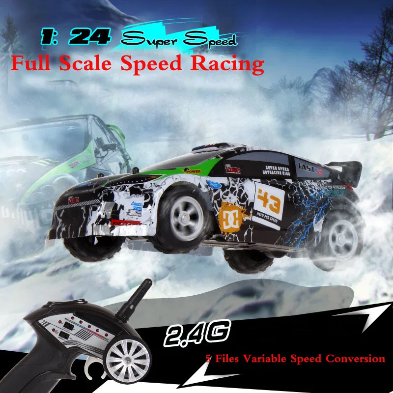 WLtoys A989 высокоскоростные радиоуправляемые автомобили 1:24 2 4G скоростной