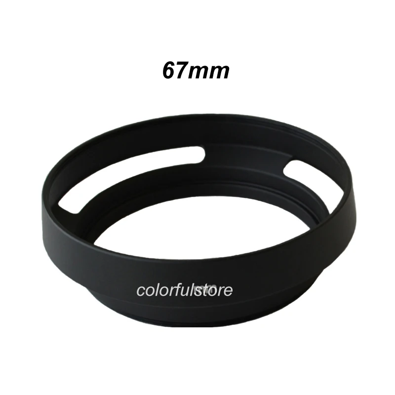 67 67mm Black Hollowed Hollow Camera Lens Lenses Hood Shade Cover for