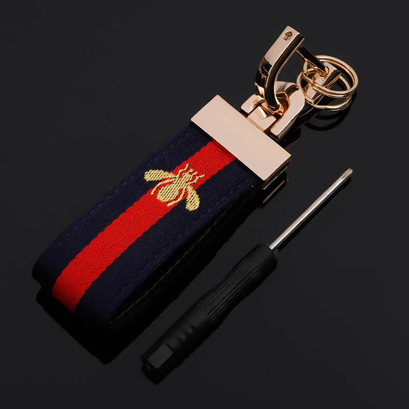 

Fashion trend beFashion trend bee tricolor ribbon car keychain, blue! three-color ribbon car keychain, two optional...