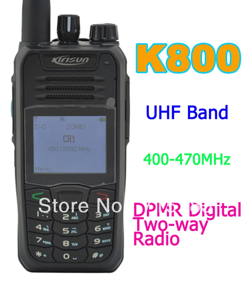 

Kirisun K800 UHF 400-470MHz DPMR Digital Portable Two-way Radio