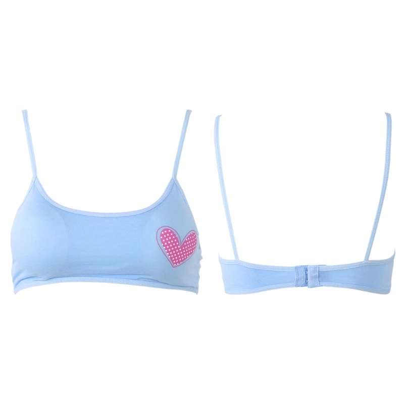 

Young Girls Loving Heart Training Bra Puberty Kids Cotton Underwear Top Clothes
