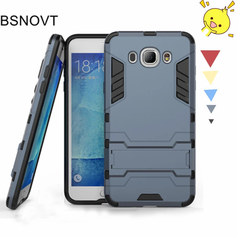 

For Samsung Galaxy J7 2016 Cover Silicone + Plastic Kickstand Case For Samsung Galaxy J7 2016 Case For Samsung J7 2016 Funda