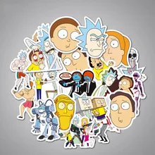 35Pcs/lot Drama Rick and Morty Stickers Decal For Car Laptop Bicycle Notebook Waterproof Funny brinquedos Toys for Children