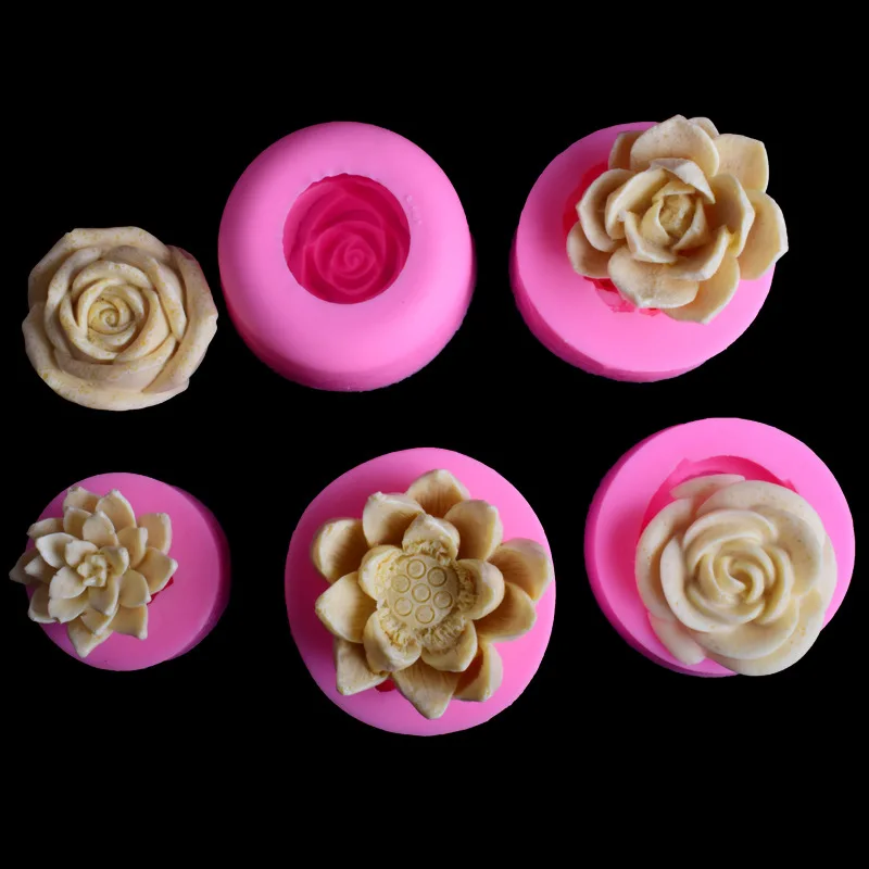 Суккулентная силиконовая форма DIY помадка форма для торта, шоколадная форма для помадки, DIY формы для выпечки в виде Розы, желе, пудинга мыло ручной работы плесень