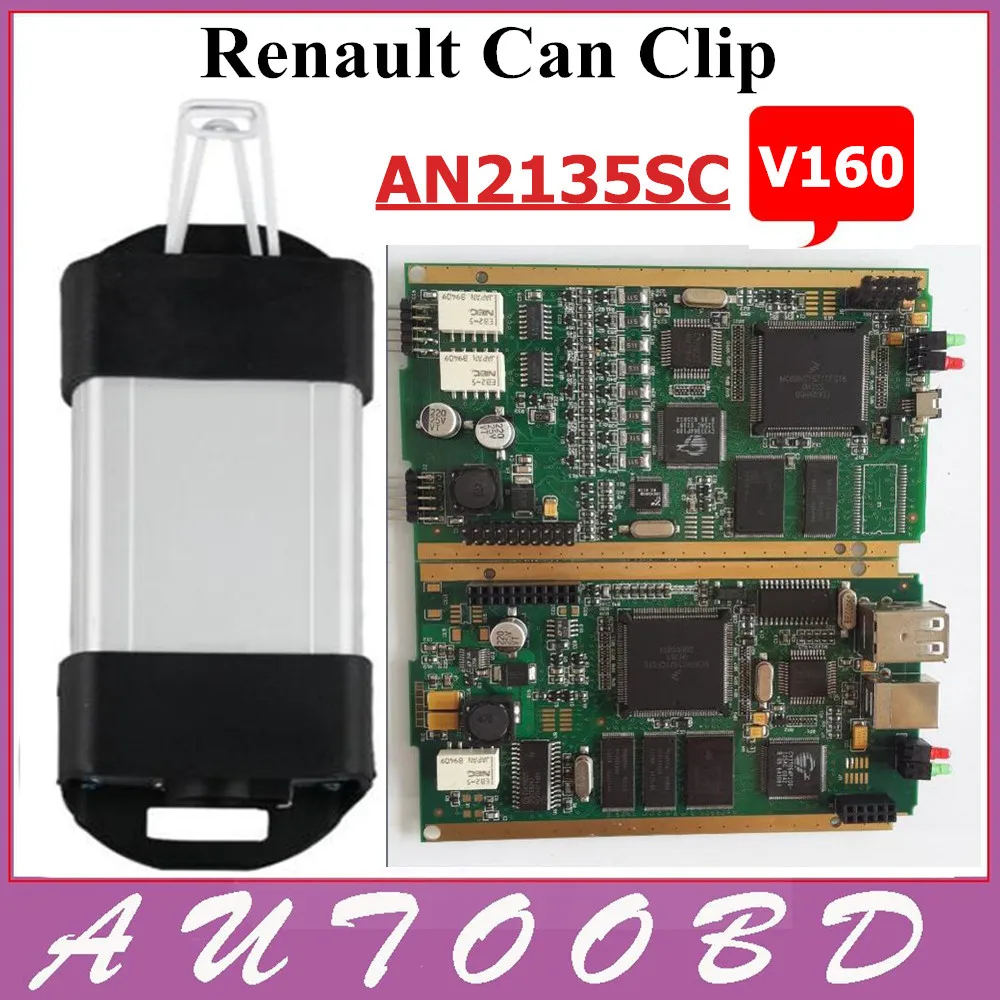 Renault Can Clip V160 Professional Diagnostic Tool Support Multi Language With CYPRESS AN2135SC 2136SC Chip NEC