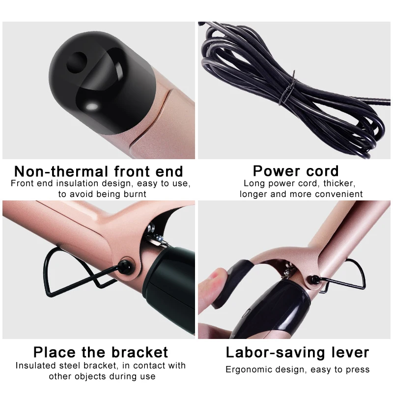  25mm/28mm Professional Hair Curling Iron Anion Tourmaline Ceramic Barrel Long & Short Hair Curler I