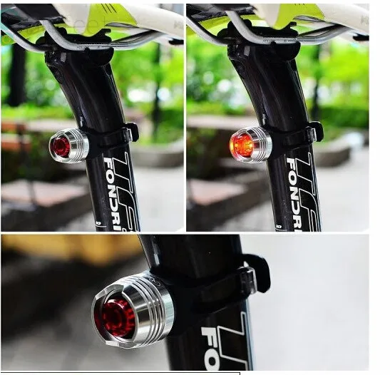Bike Bicycle Cycling Led Warning Lamps Front Rear Tail Helmet Safety Flash Light