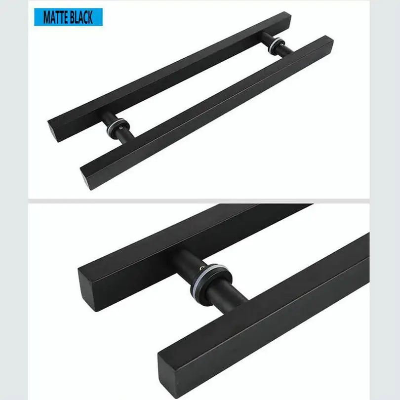glass door handle stainless square door handle (5)