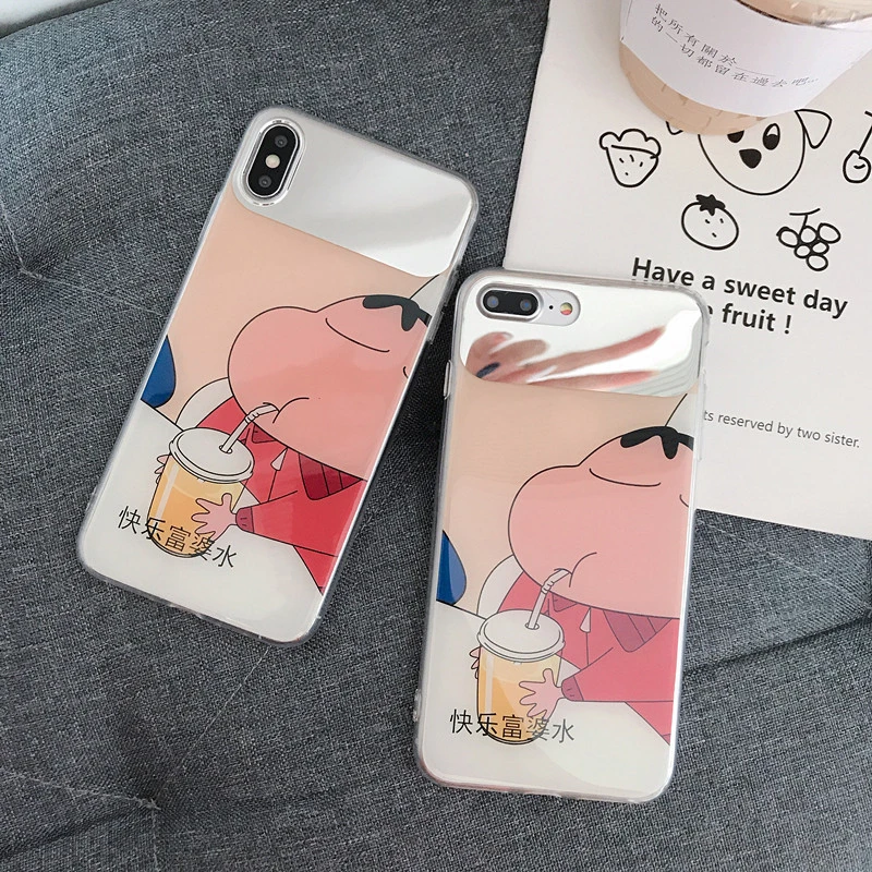 Забавный Crayon Shin-chan мультфильм Apple Phone Чехол для iPhone 6 7 8 S Plus X XR XS XSMAX Мягкий ТПУ
