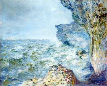 

High quality Oil painting Canvas Reproductions The Sea at Fecamp (1881) By Claude Monet hand painted