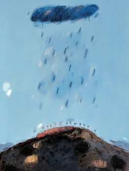 

scenery canvas prints surrealism modern Chinese art giant poster cartoon picture modern decoration home art rain and flower