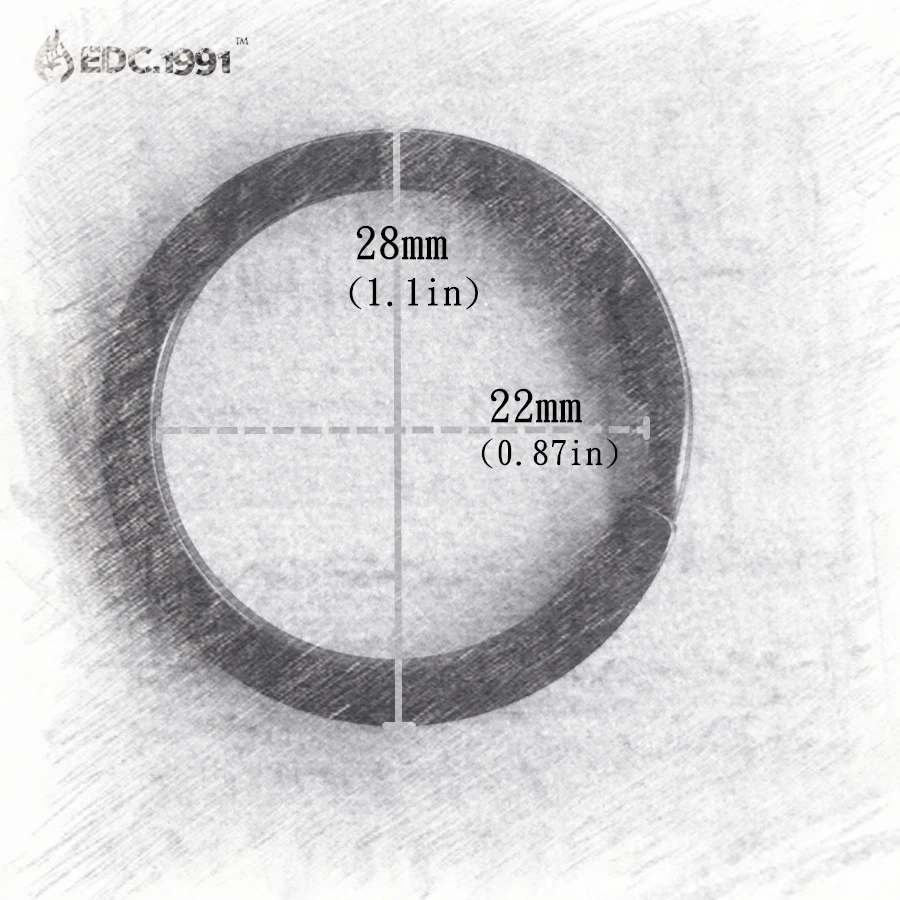 10 шт 1," /28 мм нержавеющая сталь TA2 Сплит Брелок EDC маленький брелок маленький круг, товары для путешествий на открытом воздухе черный