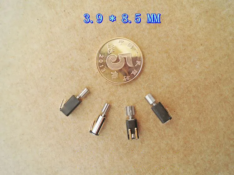 

Free shipping 5 pieces 4*8.5mm DC1.5V-V micro hollow cup vibration motor eccentric strong vibration, used for mobile phone/DIY