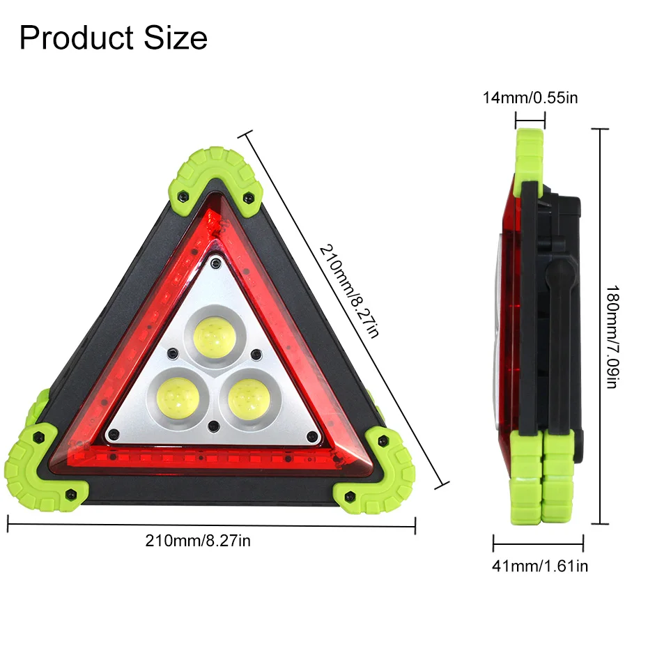 20 Вт COB портативный прожектор COB рабочий светильник Треугольник для кемпинга, автомобильный предупреждающий светильник s, техническое обслуживание, портативный светильник s, Точечный светильник s A1