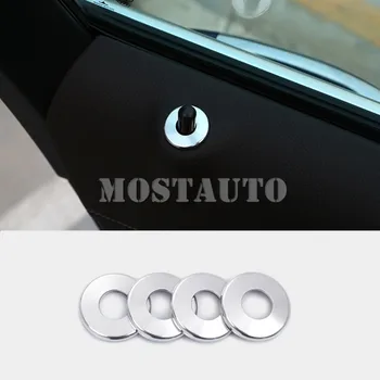 

For Benz C Class W205 S205 Interior Door Lock Pin Pins Trim Cover 2014-2018 4pcs