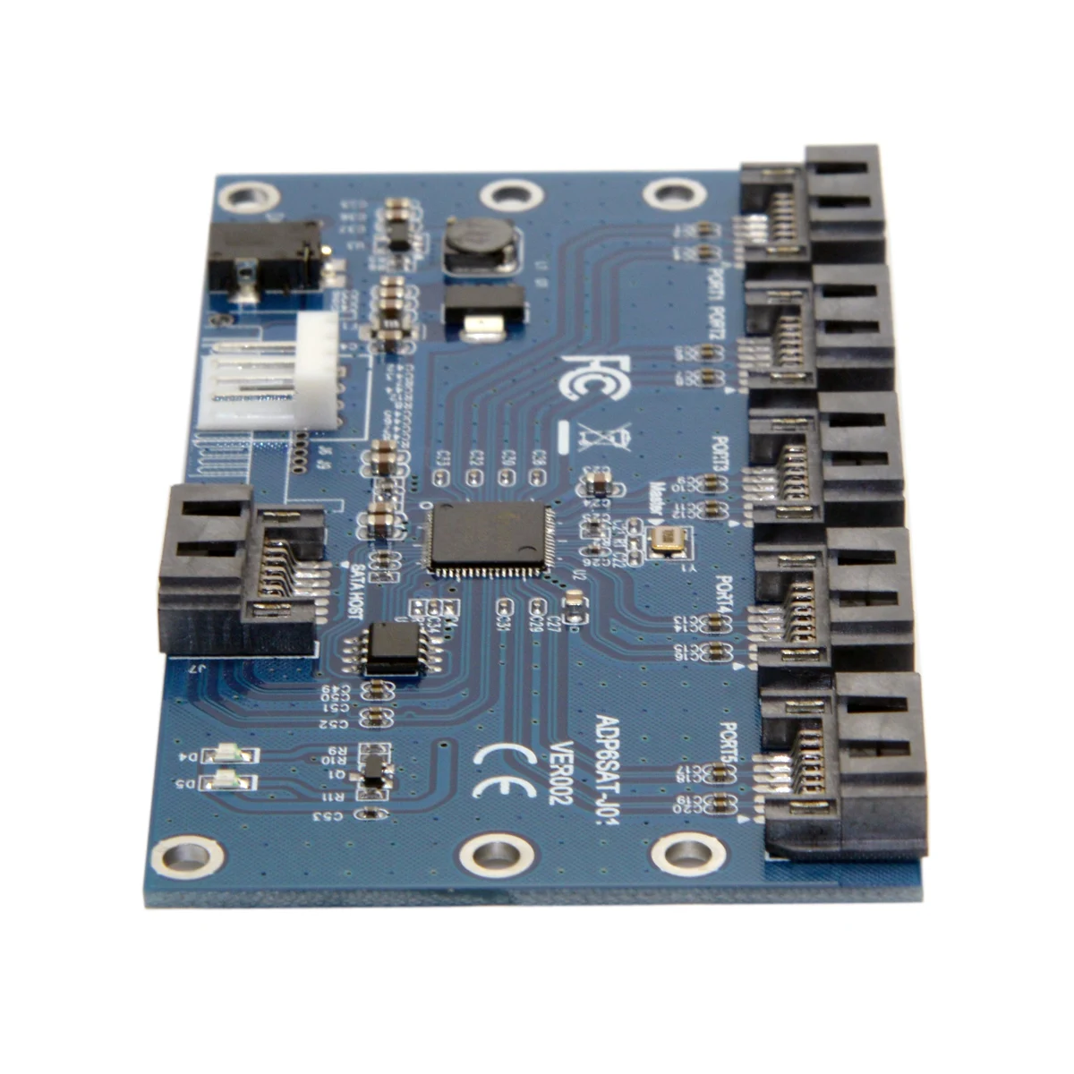 

10pcs/lot Cablecc SATA 1 to 5 Hub PM Router Port Multiplier Riser Card Splitter Storage Adapter Card JMB321 DC Cable SATA 7Pin