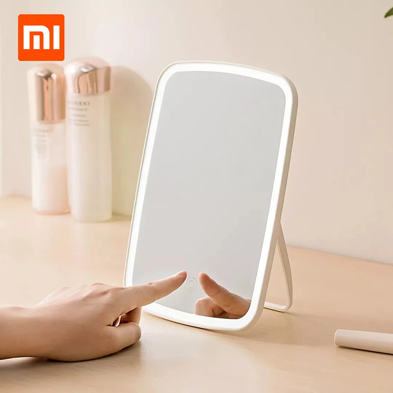 Зеркало для макияжа Xiaomi со светодиодной подсветкой косметическое зеркало с