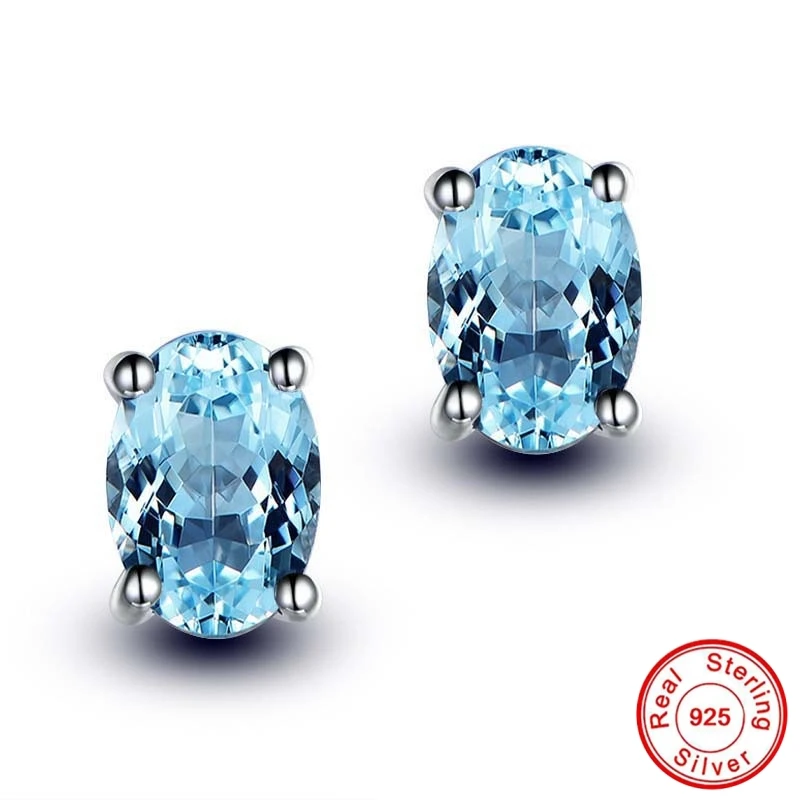 

NOT FAKE Fine Jewelry Topaz Earrings S925 Sterling silver diamond Luxury Earrings Women custom jewelry