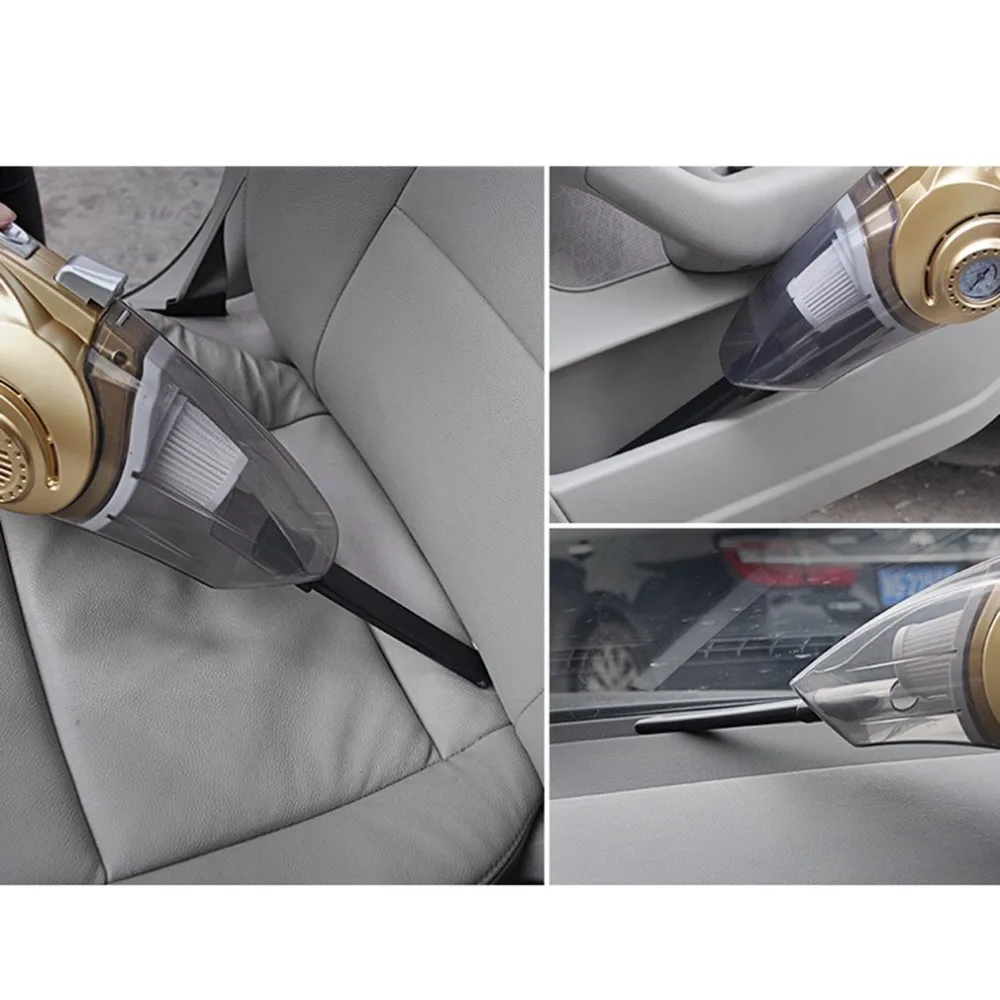 NewPortable 4 в 1 автомобиль двойного назначения пылесос ручной авто надувной насос воздушный компрессор высокой мощности с цифровым дисплеем