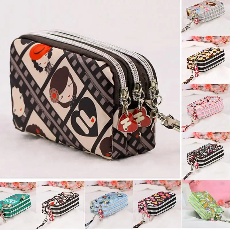 

New Arrive Cute woolen Women Long Wallet Zipper Clutches Cartoon dot cat Female Wallets Lady Clutch Change Purse