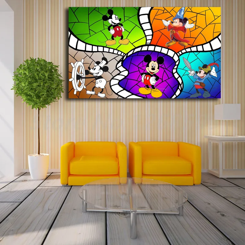 

Mickey Mouse The Evolution Of Mickey By Cris Woloszak Art Canvas Poster Painting Wall Picture Print For Home Bedroom Decoration