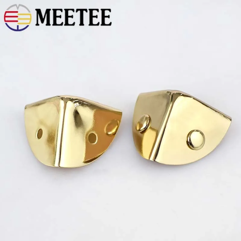 

Meetee 4pcs Alloy Metal Buckle Buttons Bag Fasteners Clasps Bags Parts Protect Hardware Sewing Accessories AP484