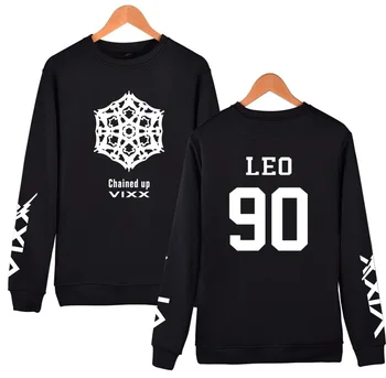 

latest fashion KPOP VIXX member printed women capless Sweatshirts hoodie casual men Hoodies Pullover Long Sleeve Sweatshirt tops