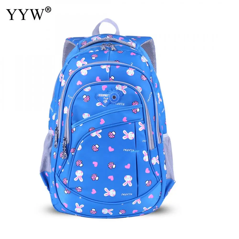 

Wholesale Anti-theft Backpack Female Blue Large Capacity Cartton School Backpacks for Children High Quality Rose Lady's Bags
