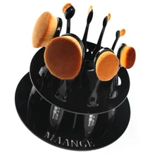 10 Hole Oval Makeup Brush Holder Drying Rack Organizer Cosmetic Shelf Tool No Brushes