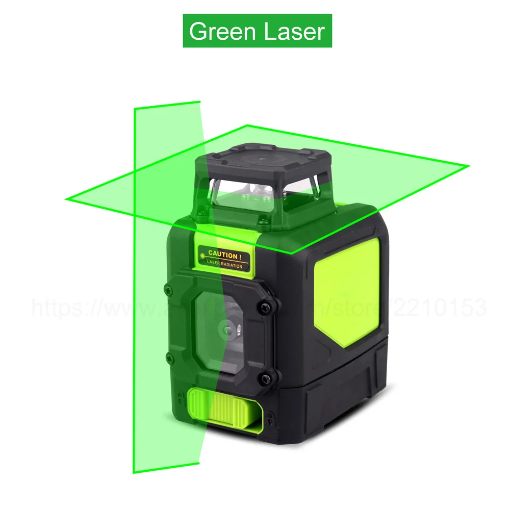 Kalpana 3D красный/зеленый лазерный уровень промышленный пятилинейный Высокоточный Линейный измеритель 360 горизонтальный и вертикальный инструмент для украшения - Цвет: Green Laser