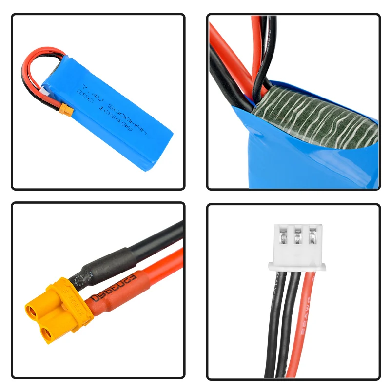 Rc Lipo батарея 7,4 V 3000mAH 25C 2S Lipo батарея обновленная батарея для MJX B6 B8 Bugs 6 RC Квадрокоптер