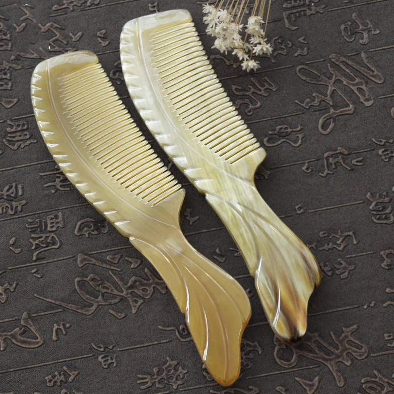 Wide Tooth Comb Natural Ox Horn Combs Anti Static for Thick, Curly and Wavy Hair Valentine's Day Wide Tooth Comb Natural Ox Horn Combs Anti Static for Thick, Curly and Wavy Hair Valentine's Day