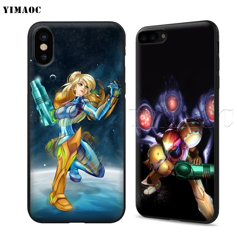 YIMAOC Samus Aran Metroid Soft Case for Apple iPhone SE 2020 5 5s 6 6s 7 8 Plus XR X Xs 11 12 Pro Max 12 mini