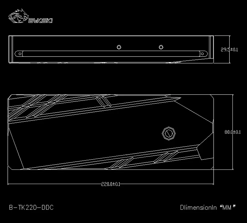 Bykski B-TK220-DDC акриловые водяного охлаждения прямоугольная Емкость 5v RGB