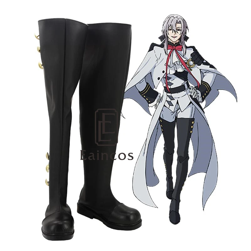 Аниме Seraph of the End Mikaela Hyakuya высокие сапоги для косплея обувь вечеринки на заказ|shoes