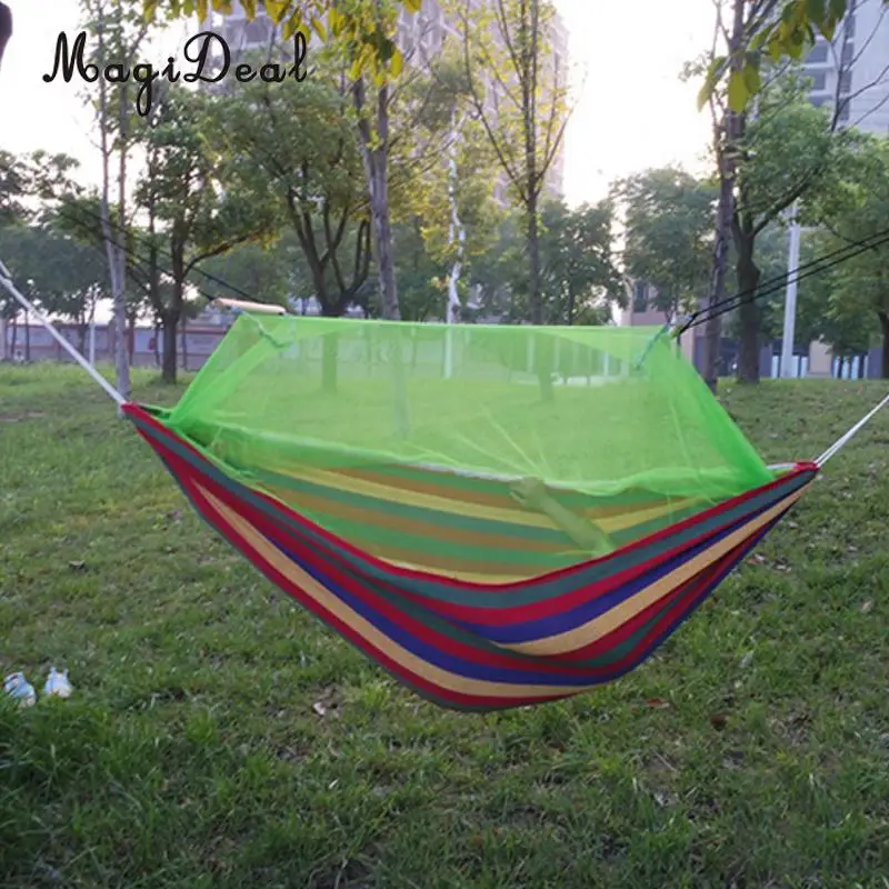 MagiDeal Mosquito Net Outdoor Camping Sleeping Swing Hammock Hanging Bed Outdoor Camping Sleeping Swing Hammock