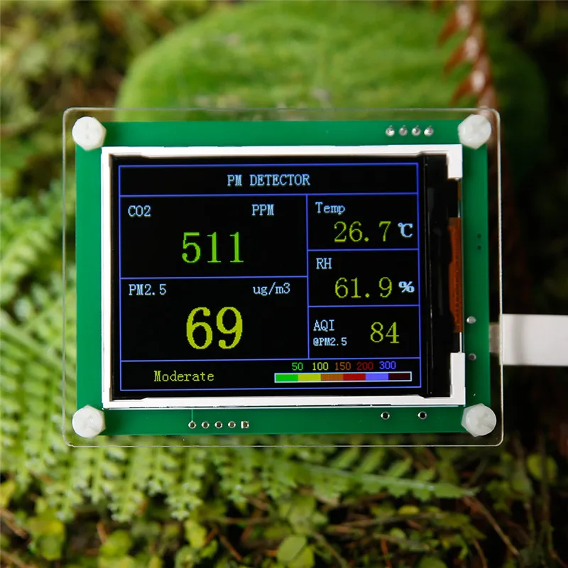 Inernal прочный 2," ЖК-дисплей углекислого газа CO2 PM1.0 PM2.5 PM10 тестовый прибор высокого качества температура и влажность#291102