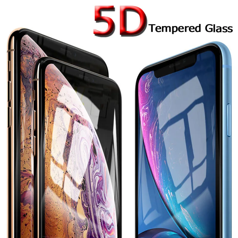 

MRGO Screen Protector Tempered Glass For iPhone XS Max Full Cover Protection 8 5D Glass 6 7 Plus Film For iPhone 6 s XR XS Glass