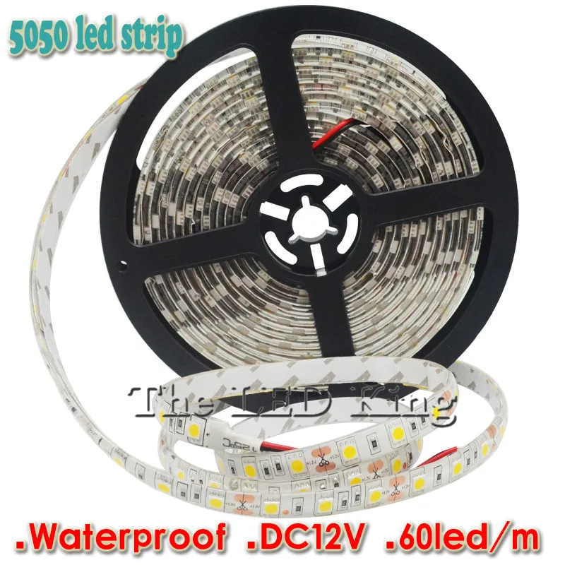 1 м 5 6 300 светодиодный SMD3528 светодиодная лента 12 В неводонепроницаемая Диодная RGB