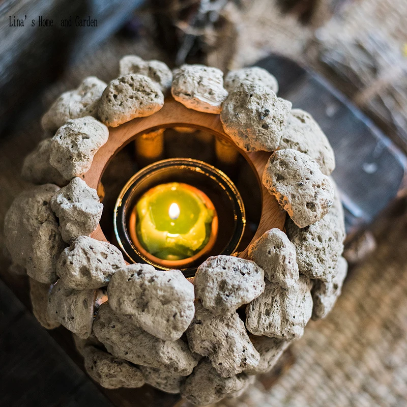 

pelelith handmade mini table version Natural Stone Candle Holders