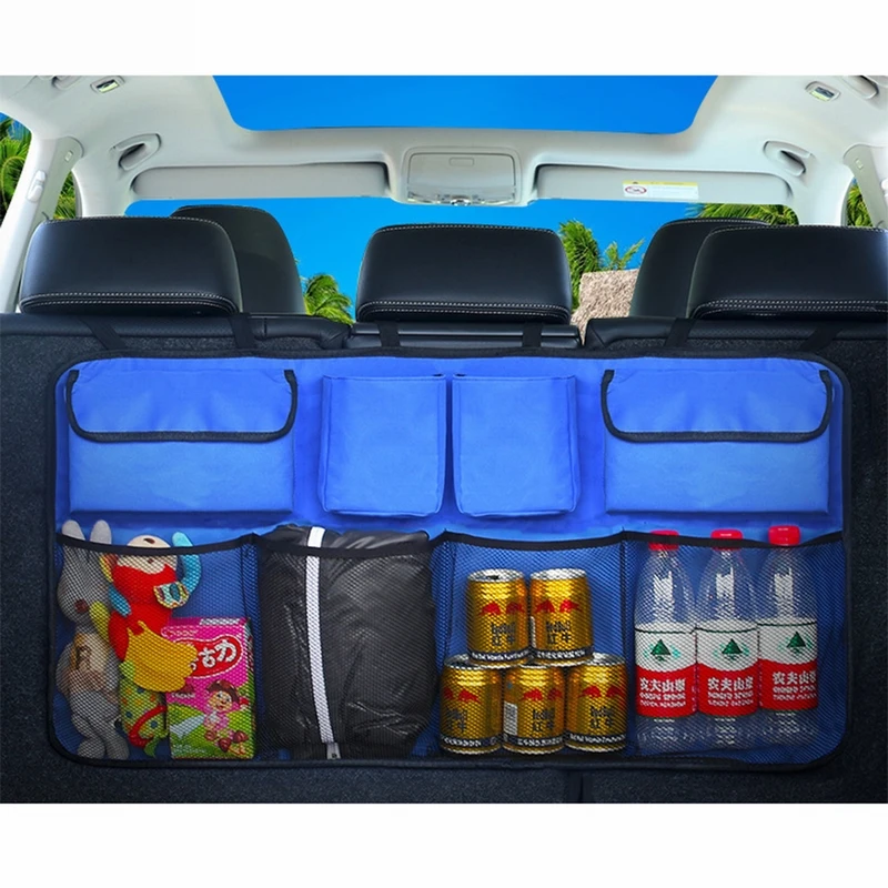 

Car Rear Seat Back Storage Bag Organizer Auto Stowing Tidying Multi Hanging Nets Pocket Trunk Bag Interior Accessories Supplies