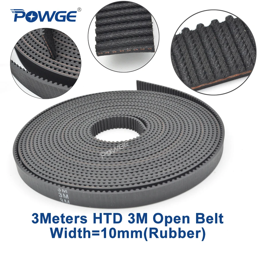 Ремень ГРМ POWGE Arc HTD 3 м ширина 3-10 мм длина 10 3000 резиновый синхронный шкив из