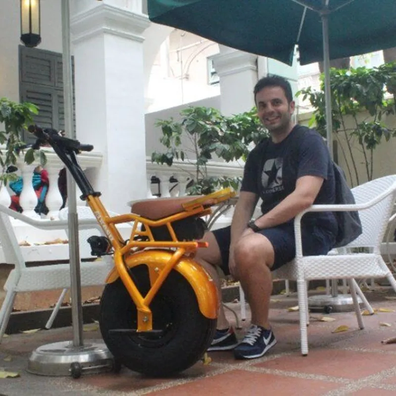 

60v 1000w one fat tire electric balance scooter unicycle elektro bicycle citycoco with seat
