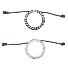 CLAITE WS2812B 35 бит 5050 RGB DIY светодиодный модуль кольцевой светильник со встроенными драйверами DC5V белая/черная круглая доска