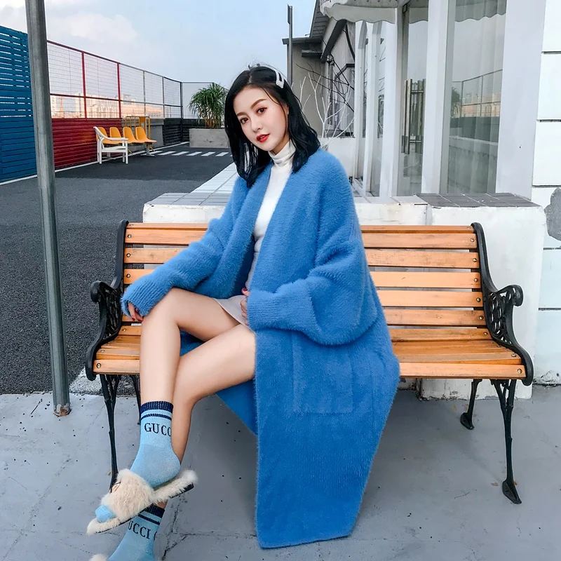 Autumn Winter Women Cashmere Cardigan Loose Casual