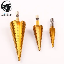 Jelbo Six Angle Handle Step Drill Set Hole Opener Step Drill Bit Set Power Tools Step Drill Bit Set 4-12/4-20/4-32mm